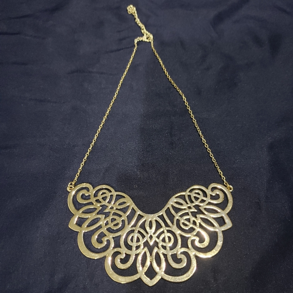 Filigree statement necklace